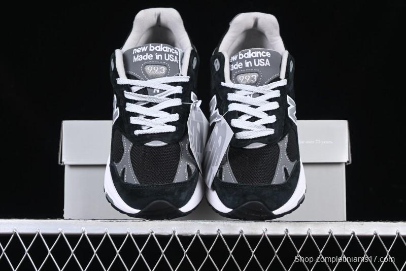 New Balance Made In USA M993 Series Classic Retro Casual Running Shoes - MR993BK