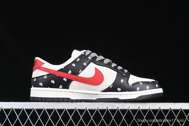 Nike SB Dunk Low Edison Chen Collaboration Graffiti Red Swoosh Anniversary Custom Low-Top Casual Skate Shoes - DJ2024-101