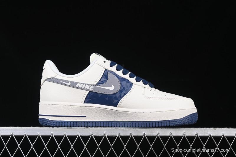 Nike Air Force 1 '07 Low The North Face Collaboration Off-White Blue Diamond Casual Sneakers - DM6688-001
