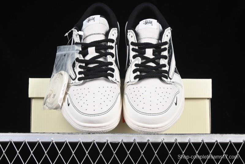 Nike Travis Scott x Fragment Design x Air Jordan 1 Low OG SP AJ1 Low Top Casual Sneakers - SJ2068-121