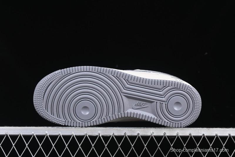 Nike Air Force 1 '07 Low UN Collaboration Pigskin Grey Stitch Low-Top Casual Sneakers - BB7518-018