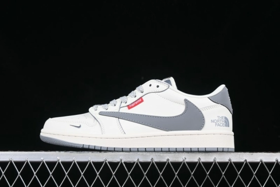 Nike Travis Scott x Fragment Design x Air Jordan 1 Low OG SP AJ1 Retro Sneakers with Unique Collaboration Details - XZ5158-002