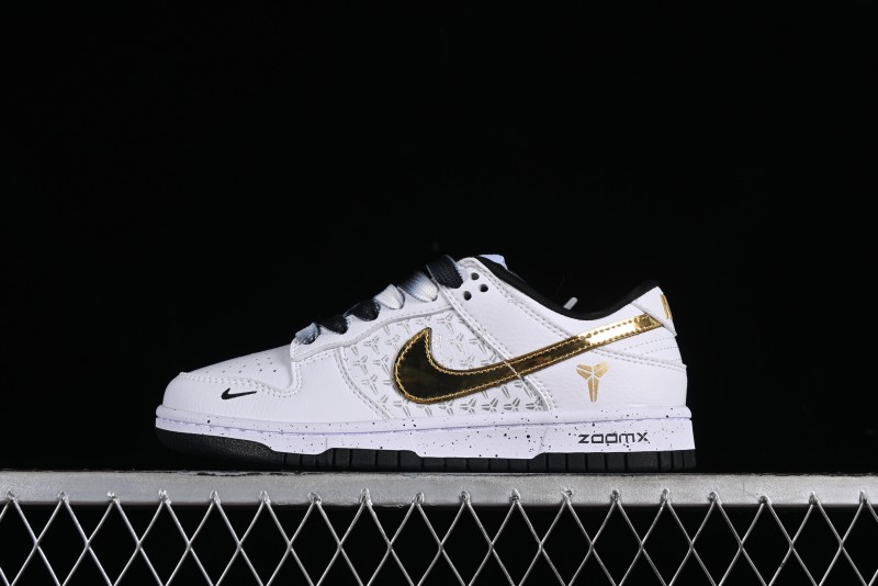 Nike SB Dunk Low Kobe Series - White Gold Anniversary High-End Custom Low-Top Casual Sneakers - FC1688-193