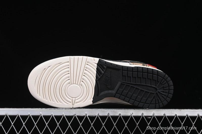 Nike SB Dunk Low Year of the Snake Wheat Black Swoosh Anniversary Custom Low-Top Casual Skate Shoes - YX5066-267