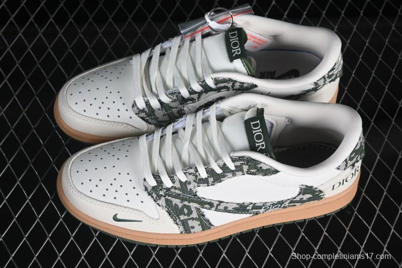 Nike Travis Scott x Fragment Design x Air Jordan 1 Low OG SP Casual Sneakers - XS2024-010