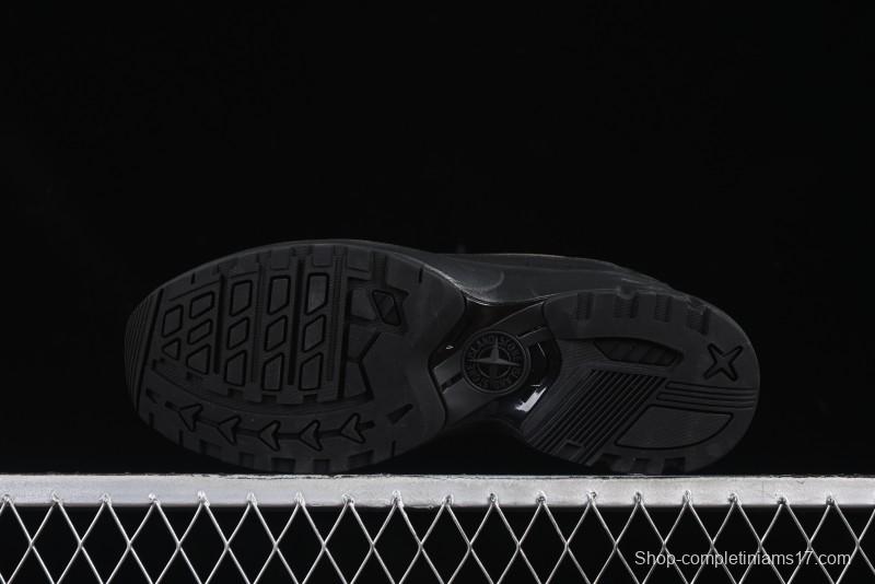 Stone Island Grime Panelled Low-Top Lifestyle Sneakers in Dark Brown - 79FWS0303