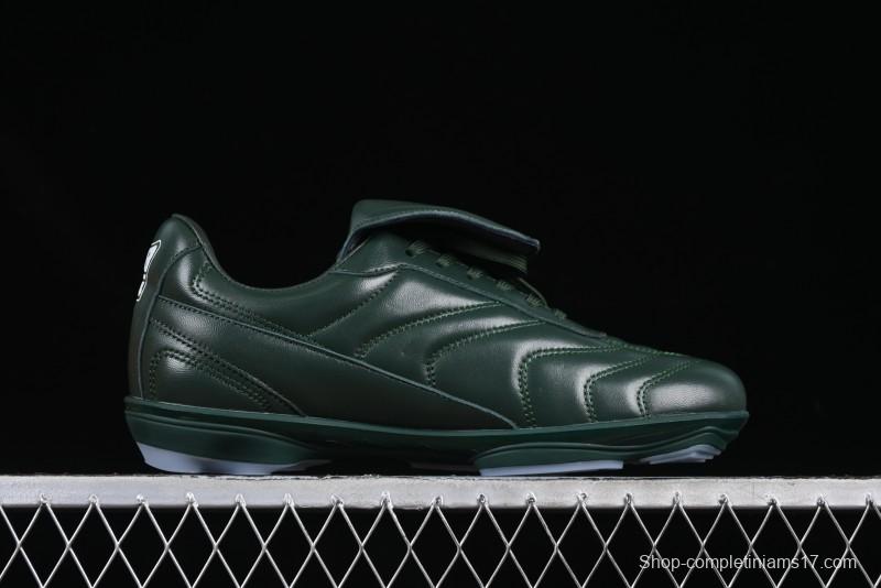 Louis Vuitton Footprint Soccer 2025 Spring Summer Collection Round Toe Lace-Up Low Top Lifestyle Casual Shoes - D.GREEN