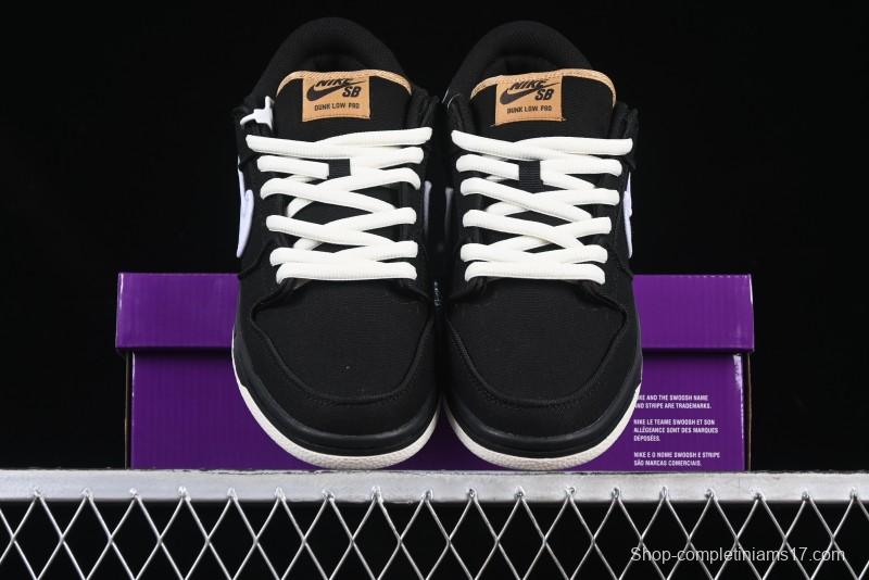 Nike SB Dunk Low Premium Skateboarding Shoes in Black and White - FN5880-001