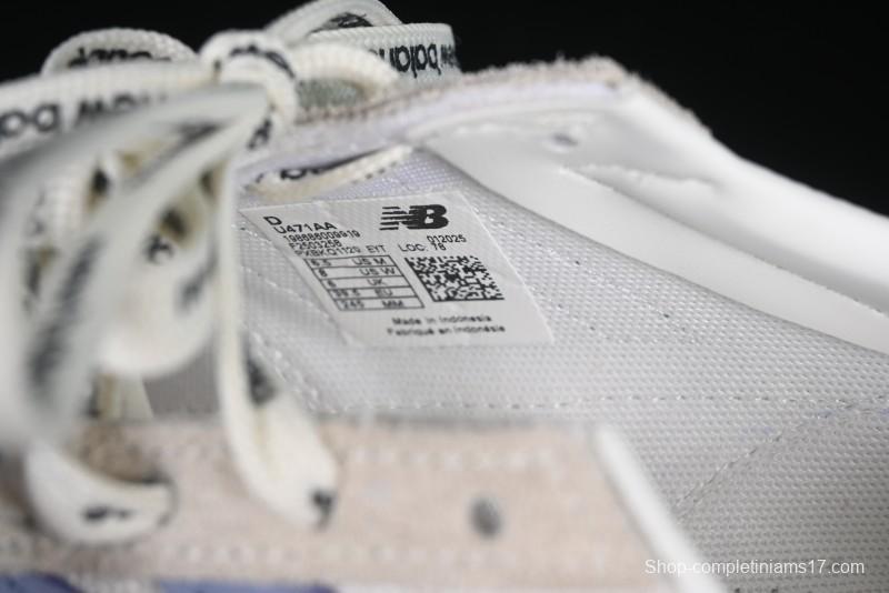 New Balance 237 Heritage Sneakers - Suede and Mesh in Muted Gray with Blue Accents