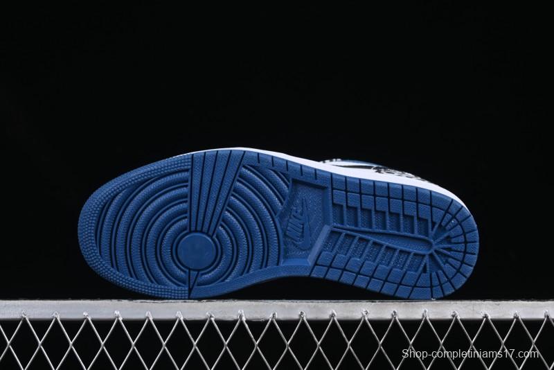 Nike Air Jordan 1 Low True Blue Retro Basketball Shoes - DM1199-140