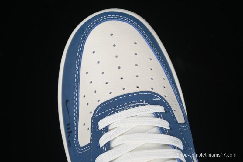 Nike Air Force 1 '07 Low Collaboration White Blue Ghost Face Casual Sneakers with Strap - KK1988-068