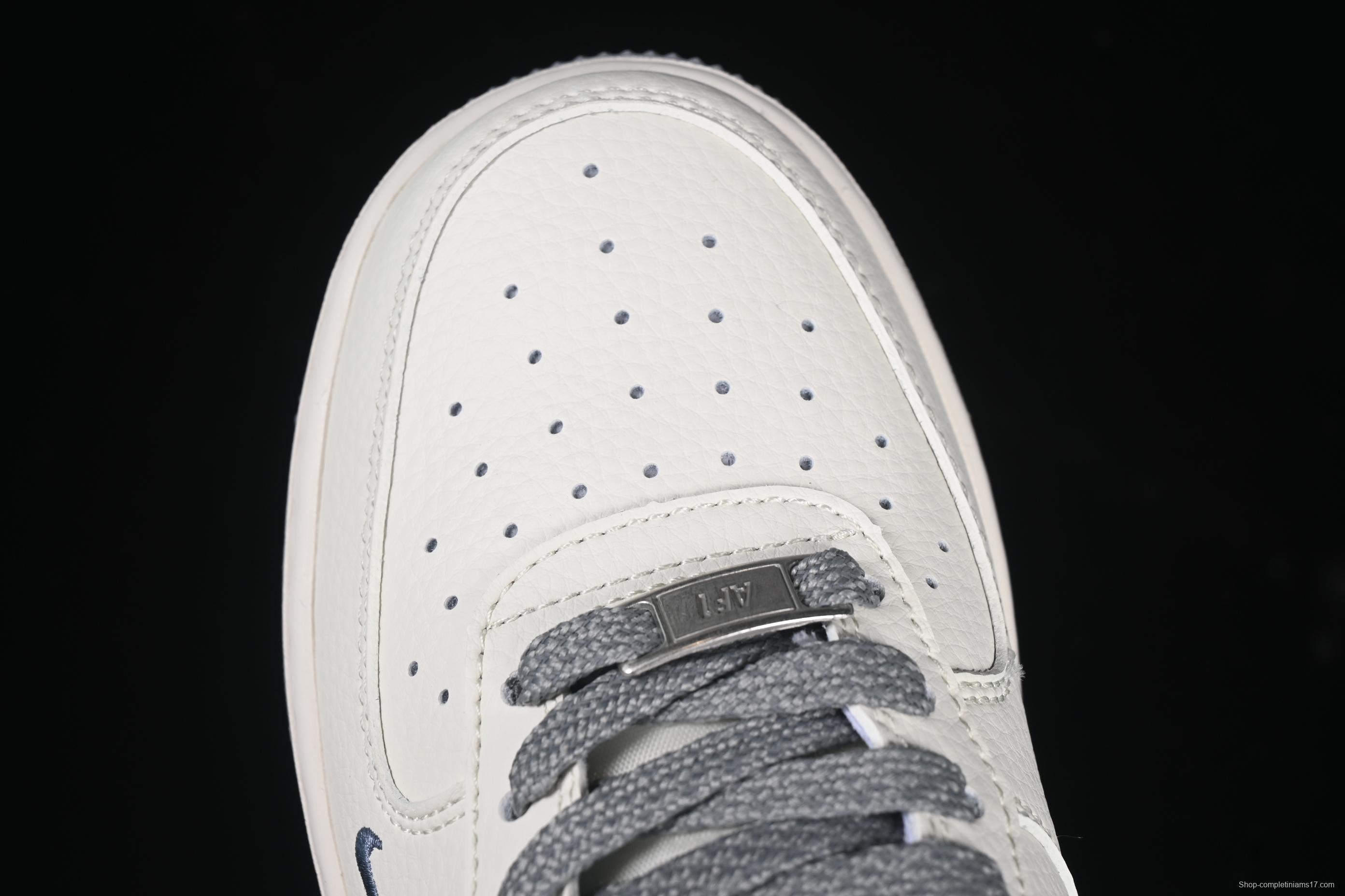 Nike Air Force 1 '07 Low Casual Sneakers in Light Grey with Mini Swoosh - HH7518-048