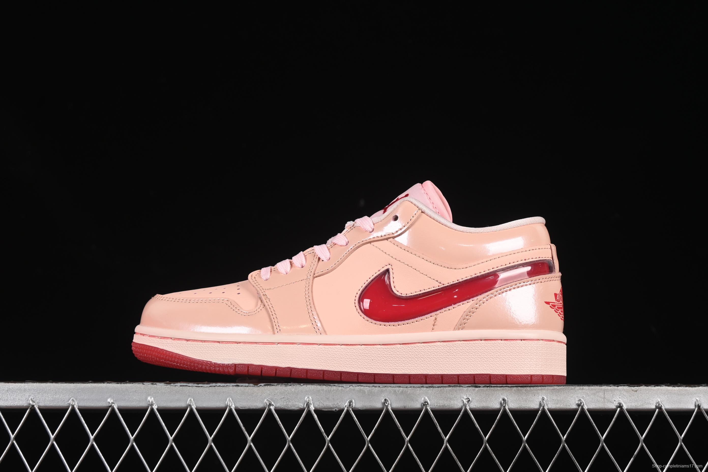 Nike Air Jordan 1 Low AJ1 Valentine's Day Jelly Pink Low Top Lifestyle Basketball Shoes - HF3174-600