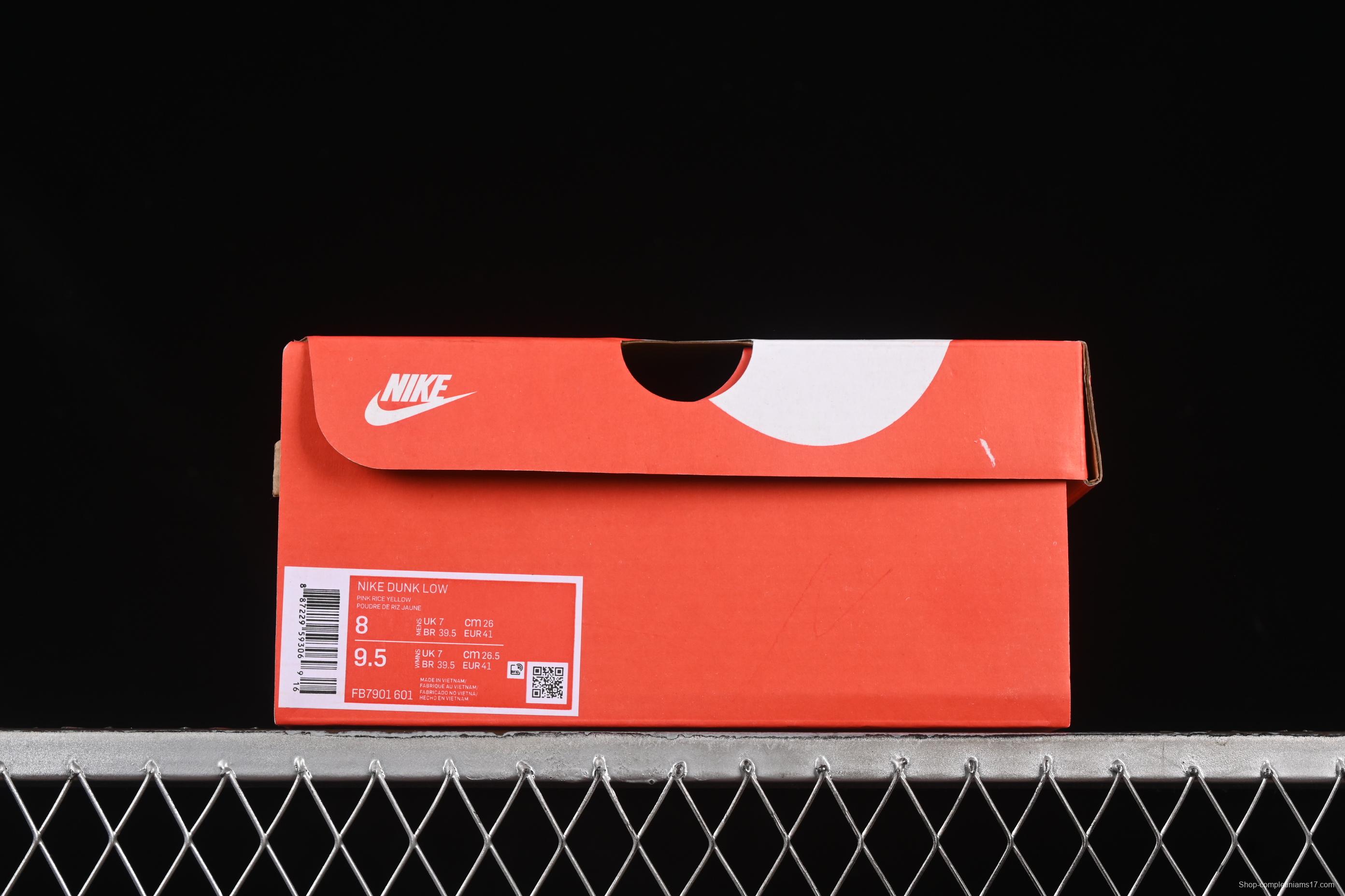 Nike SB Dunk Low White Light Pink SB Low-Top Casual Skate Shoes - FB7901-601