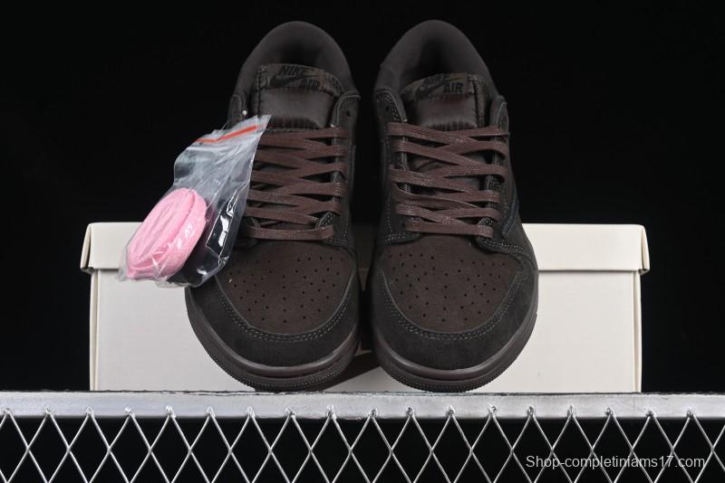Nike Travis Scott x Air Jordan 1 Low OG AJ1 Reverse Swoosh Sneakers - DM7866-202