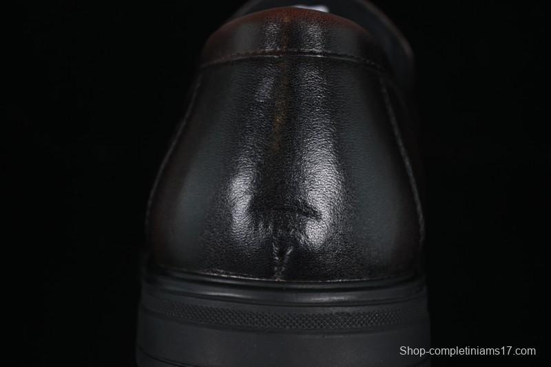 ECCO London Collection Slip-On Business Men's Leather Shoes with Wide Toe Design and Innovative Sole - 61160801002