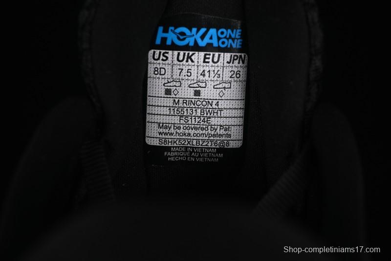 HOKA ONE ONE Rincon 4 Lightweight Breathable Knit Running Shoes - 1155131 BWHT