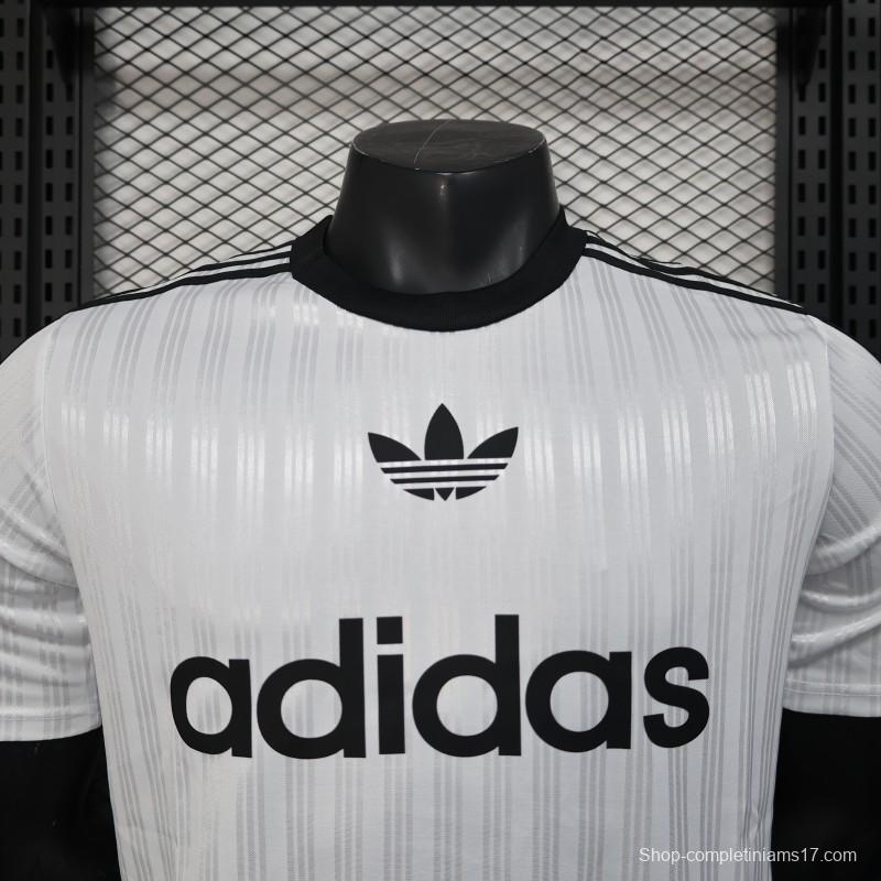 Player Version 2025 Adidas White with Striped Design Jersey