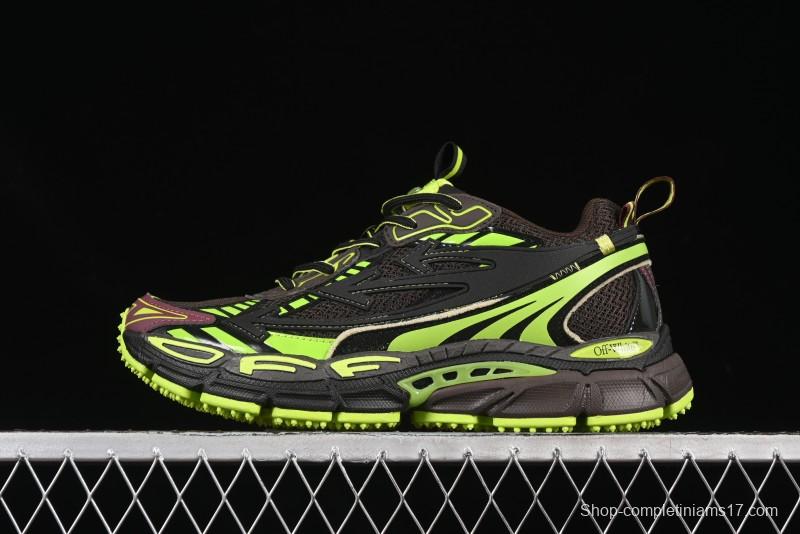 Off-White Be Right Low-Top Lifestyle Sneakers in Black Green - X.E5