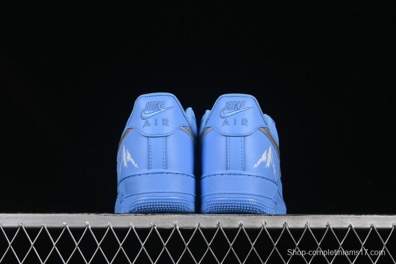 Nike Air Force 1'07 Low Casual Sneakers in Iceland Blue with Full-Length Air Cushion - ZH0316-070