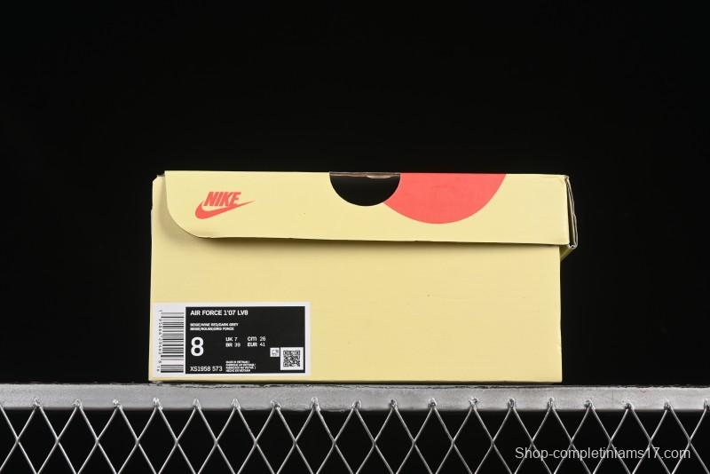 Nike Air Force 1 '07 Low Stussy Collaboration Render Red Swoosh Casual Sneakers - XS1958-573