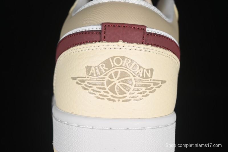 Nike Air Jordan 1 Low AJ1 Cream White Low-Top Casual Sneakers - HV6530-100