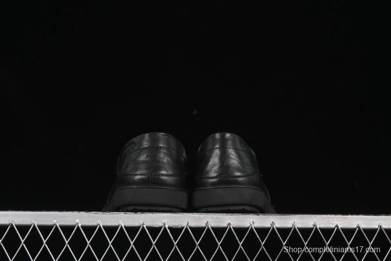 ECCO Soft Moc Summer Genuine Leather Breathable Slip-On Driving Shoes - 63516801001