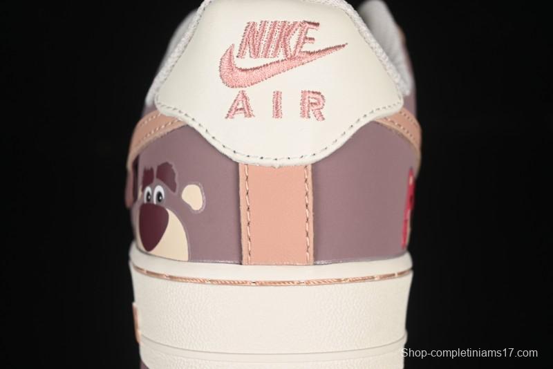 Nike Air Force 1'07 Low Strawberry Bear Custom Casual Sneakers - DB3301-551