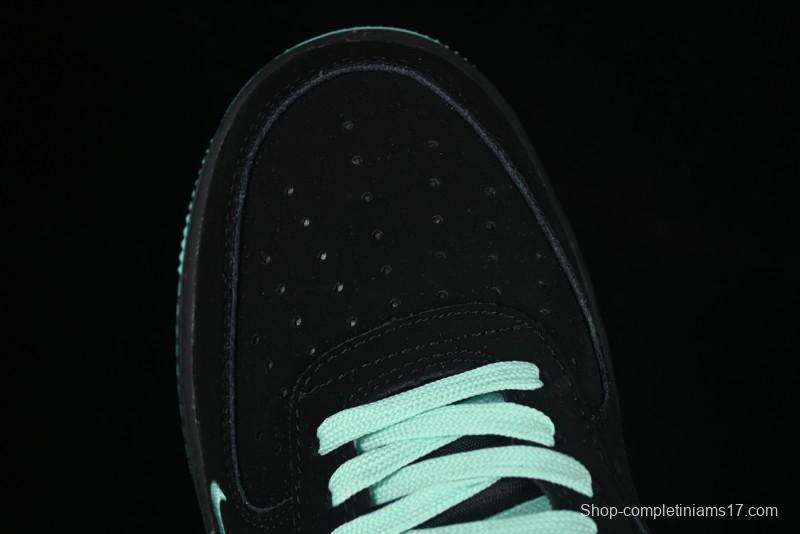 Nike Air Force 1 '07 Low Stussy Collaboration Tiffany Blue Casual Sneakers - DF0188-045