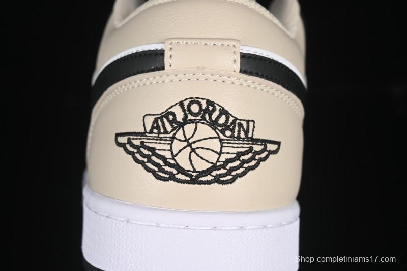 Nike Air Jordan 1 Low AJ1 Cream White Low-Top Casual Sneakers - 553558-153
