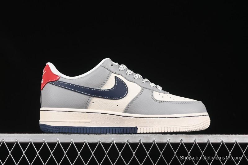 Nike Air Force 1 '07 Low Stussy Double Flame Casual Sneakers with Full-Length Air Cushion - XS1958-555