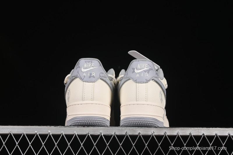 Nike Air Force 1'07 Low LV Collaboration Grey Print Drawstring Casual Sneakers - DM6868-062