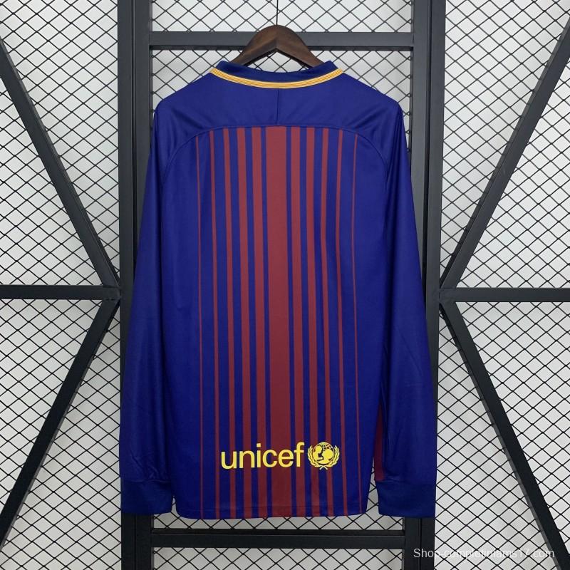 17/18 Retro Barcelona Home Jersey
