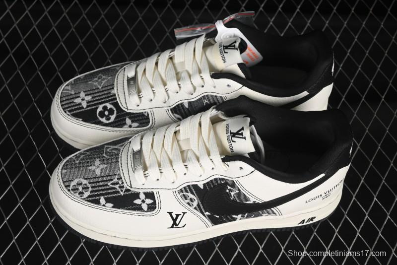 Nike Air Force 1 '07 Low LV Collaboration Cream Black Casual Sneakers - BZ6808-103