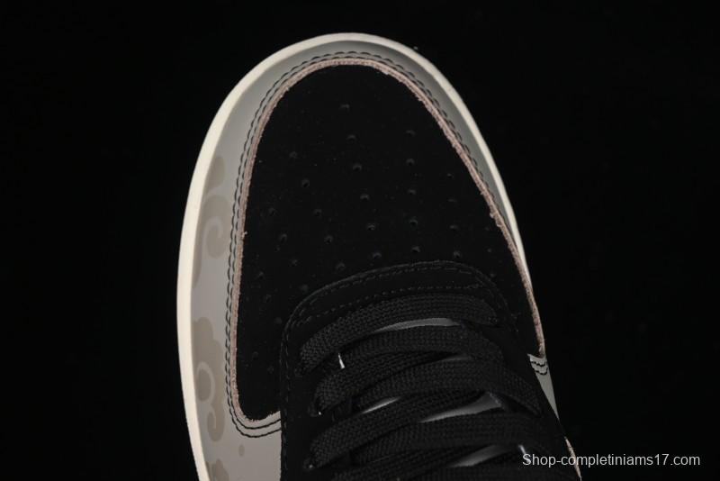 Nike Air Force 1'07 Low Chrome Hearts Collaboration Black Green Swoosh Casual Sneakers - KK1988-074