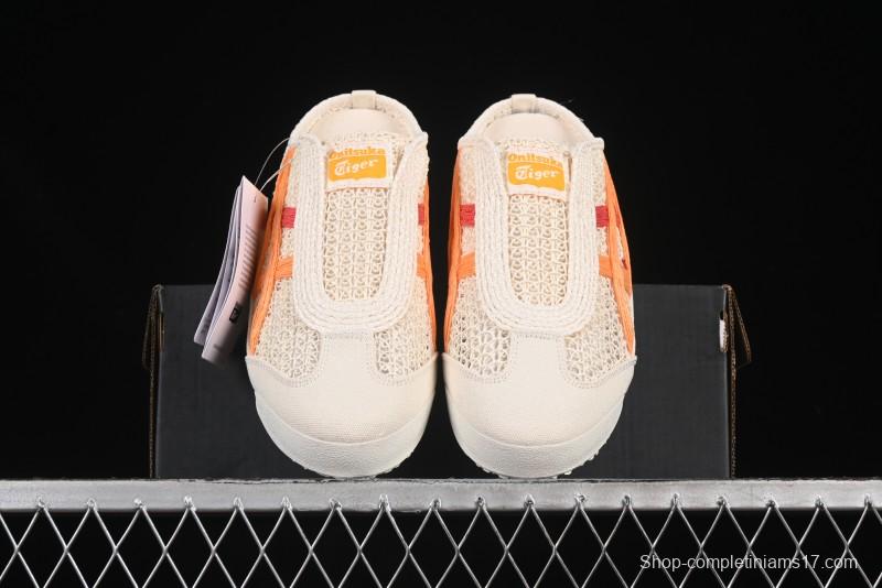 Onitsuka Tiger Mexico 66 Sabot Slip-On Sneakers with Breathable Mesh Upper - 1183A707-106