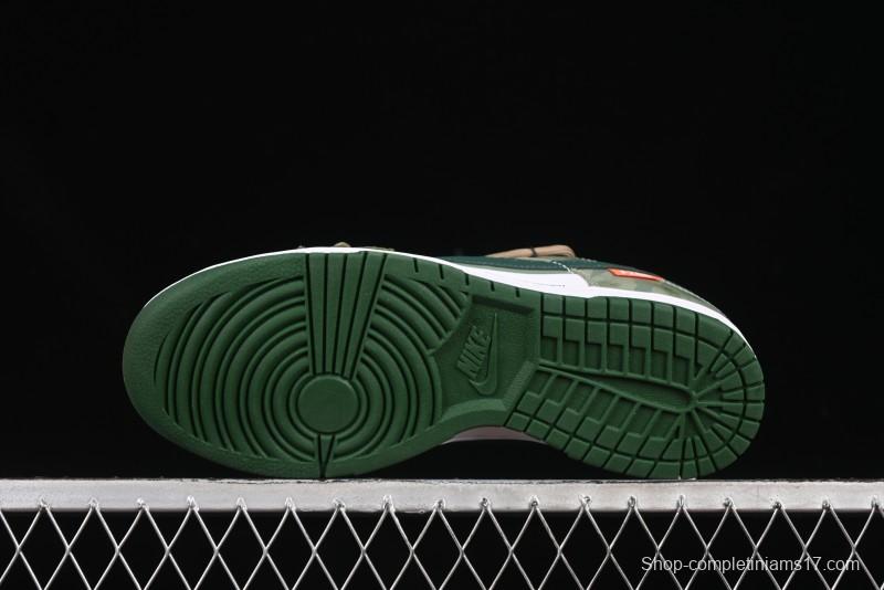 Nike Dunk Low Butterfly Bamboo Forest Green Low-Top Casual Sneakers - DD1391-101