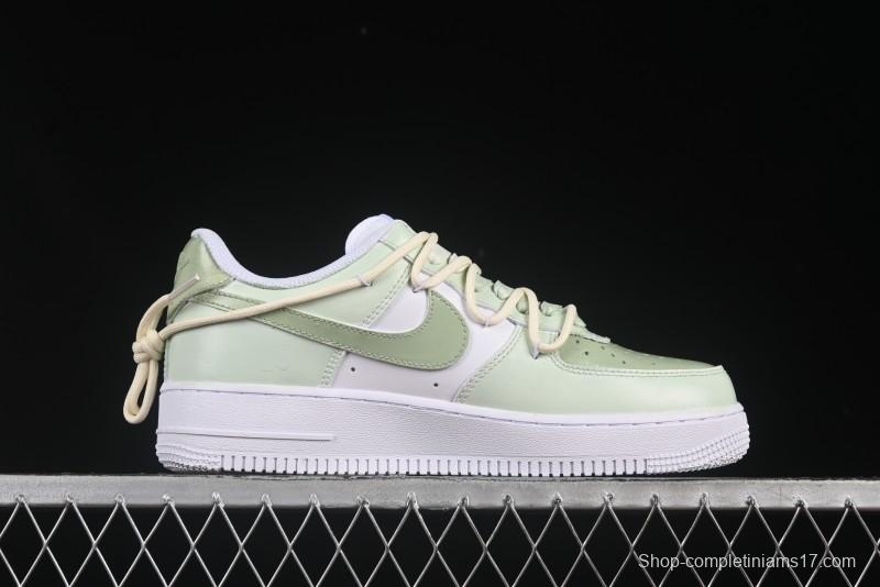 Nike Air Force 1'07 Low "Green Love" 520 Limited Edition Casual Sneakers with Small Green Heart Design - DH2920-111