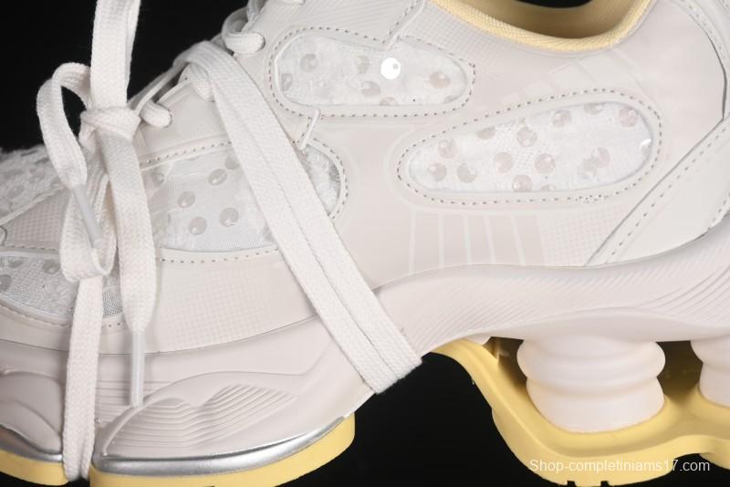 GG-CC Star Same Style Lace-up Hollow Out Dad Shoes with 5cm Height Increasing Sole - G25U9988