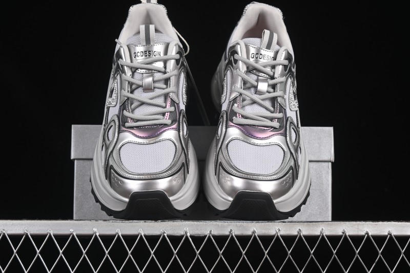 GG-CC 25ss New Platform Chunky Sneakers with 7CM Height Increase and Irregular Design - 668-2 Black