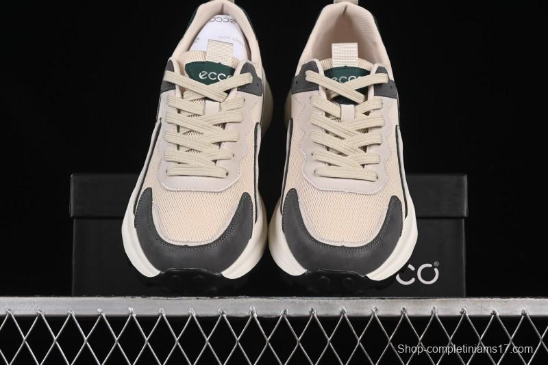 ECCO Chunky Sole Waffle Retro Running Shoes - 63093901002