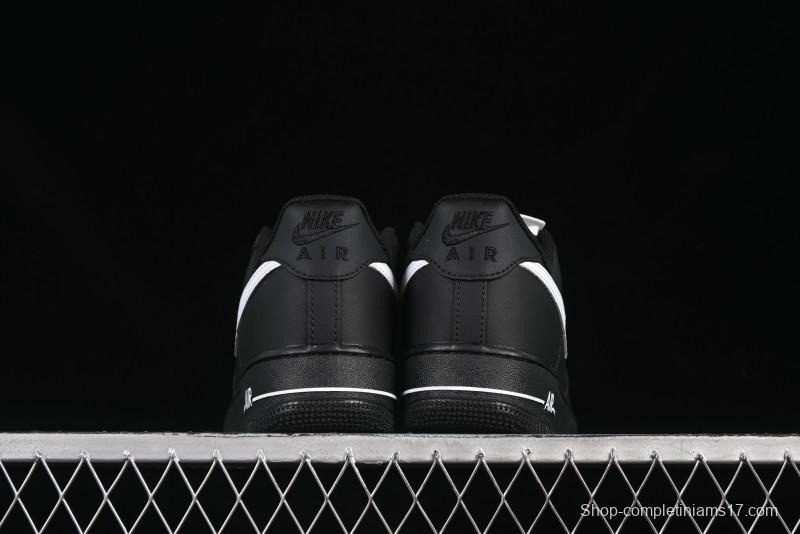 Nike Air Force 1 '07 Low Casual Sneakers in Black & White with Hemp Rope Detailing - ZH0316-073