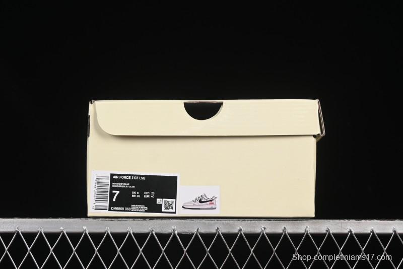 Nike Air Force 1 '07 Low Supreme Collaboration Two-Tone Blue Grey Lace-Up Casual Sneakers - DM6868-068