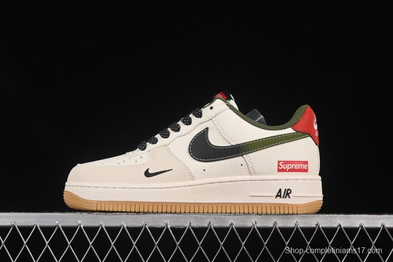 Nike Air Force 1 '07 Low Supreme Collaboration Gradient Gum Sole Casual Sneakers - XS1958-567