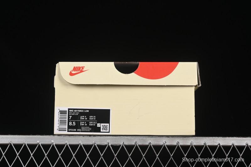 Nike Air Force 1'07 Low GD Collaboration Chrysanthemum Swoosh Casual Sneakers - DF0188-055