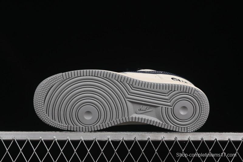 Nike Air Force 1 '07 Low Gucci Collaboration Grey Blue Swoosh Casual Sneakers - XS1958-543