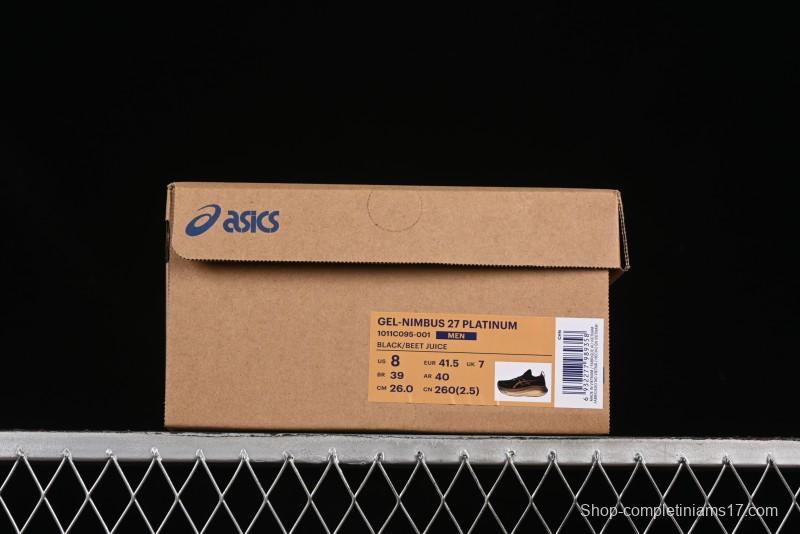 Asics Gel-Nimbus 27 Retro Breathable Casual Shoes Cushioned Durable Running Shoes for Men - 1011C095-001