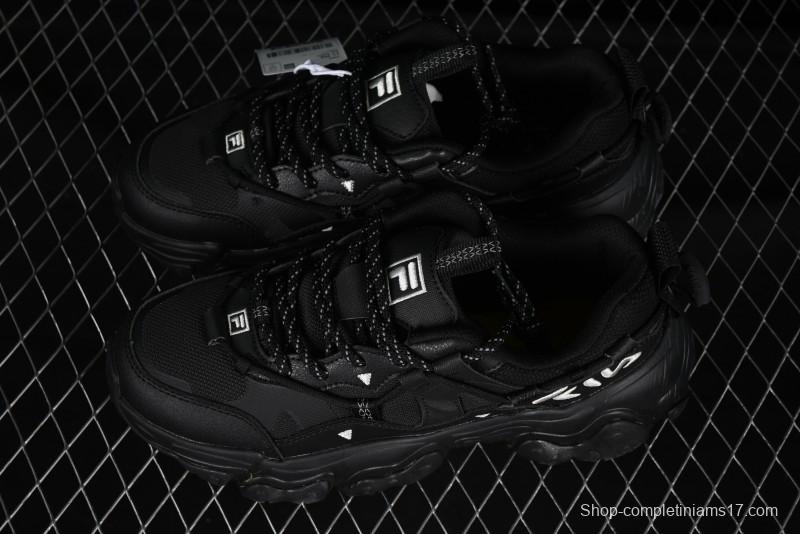 Fila Heritage Fluid Cat Paw 5.0 Retro Dad Shoes with Lace-Up Design - F12M412105FBK