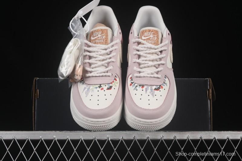 Nike Air Force 1'07 Low Casual Sneakers with Full-Length Air Cushion - IB8874-111