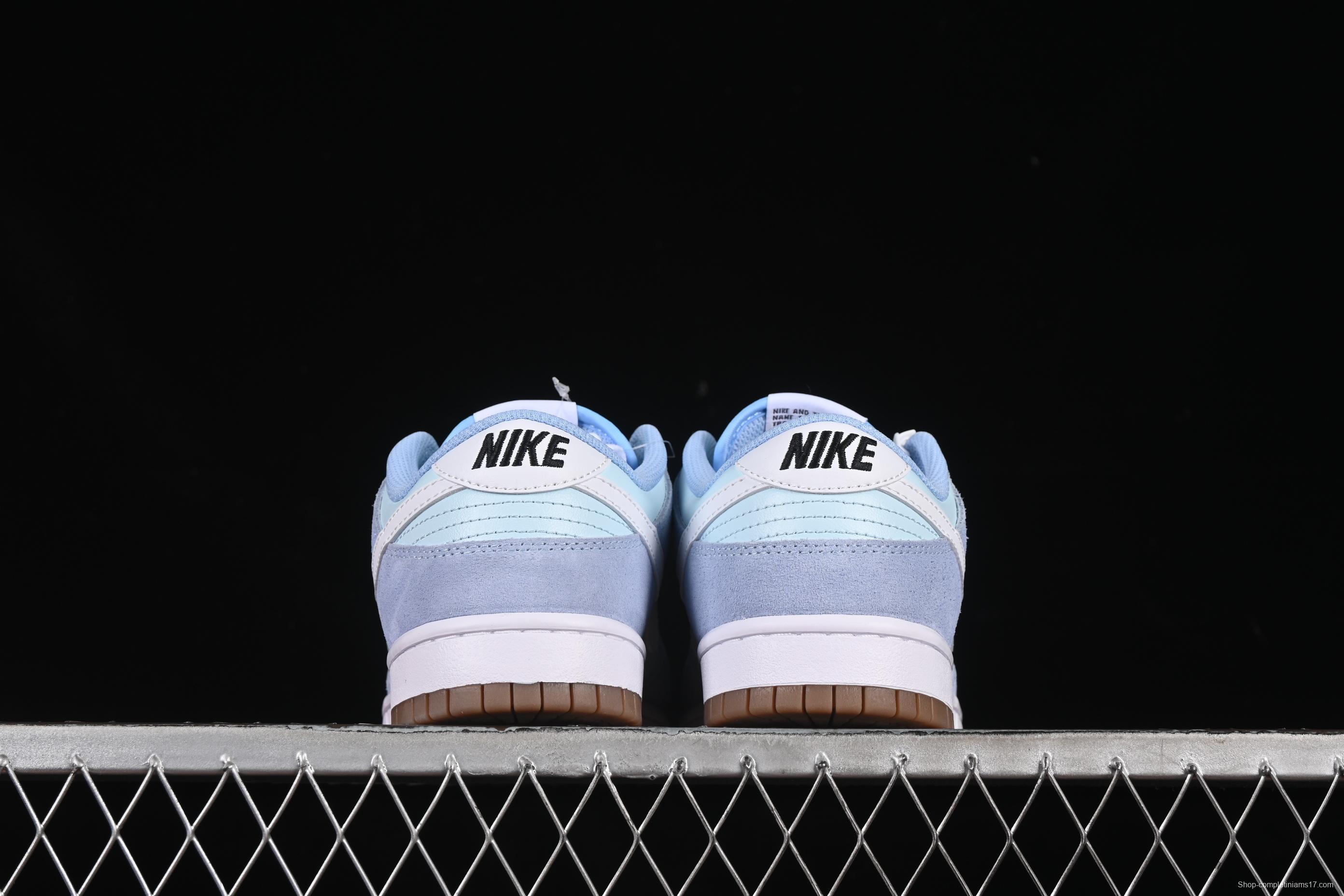 Nike Dunk Low Retro Casual Sneakers in Leather and Suede with Pre-Aged Coconut Milk Sole - IB6399-400